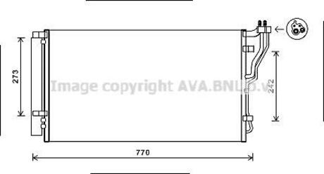 HYA5246D AVA COOLING Конденсор Sonata VlI 2.0 i 06/09- (AVA)