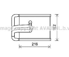 HYA6254 AVA COOLING Радиатор отопителя hyundai tucson (пр-во ava)