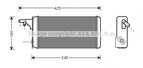 IVA6019 AVA COOLING Радиатор отопителя iveco daily (пр-во ava)