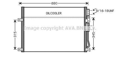 JEA 5045 AVA COOLING Радиатор кондиционера