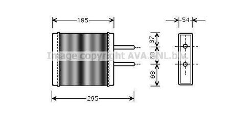 Радиатор отопителя KIA CLARUS ALL 96-01 (Ava) AVA COOLING KA6047