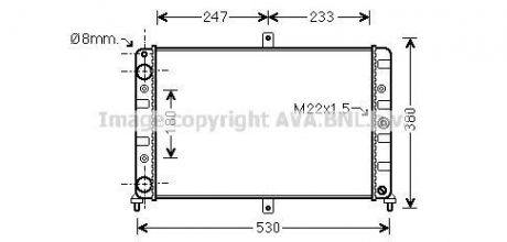 LA2008 AVA COOLING Радиатор вод. охлажд. ваз 2108/9 mt 87- (ava)