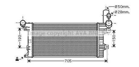 ME2204 AVA COOLING Радиатор, охолодження двигуна