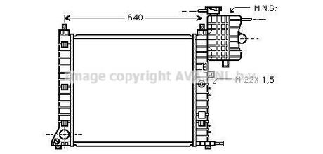 MS2213 AVA COOLING Радиатор, Система охолодження двигуна