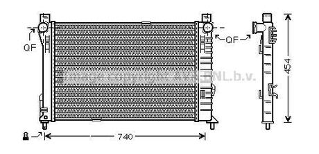 MS2338 AVA COOLING AVA DB Радиатор охолодження двиг. W203, S203