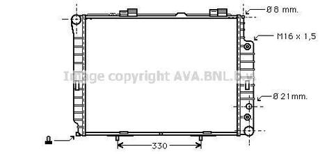 MSA2214 AVA COOLING AVA DB Радиатор охолодження W210 2.0/3.2 95-