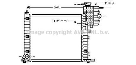 Радіатор охолодження MERCEDES VITO I W638 (96-) (AVA) AVA COOLING MSA2264