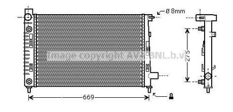 MSA2282 AVA COOLING Радиатор, охолодження двигуна