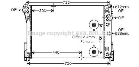 MSA2546 AVA COOLING Радиатор, Система охолодження двигуна