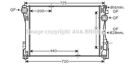 MSA2575 AVA COOLING Радиатор охлаждения двигателя (MSA2575) AVA