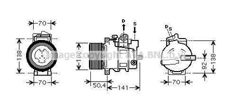 Компресор кондиціонера MERCEDES-BENZ GL,ML-SERIES (2005) (AVA) AVA COOLING MSAK431