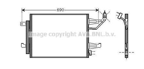 MTA5177D AVA COOLING Радиатор кондиционера (MTA5177D) AVA