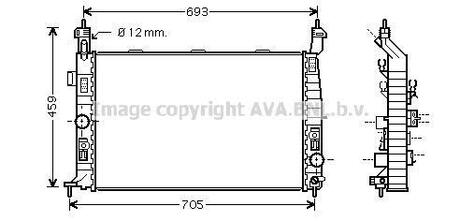 OL 2348 AVA COOLING Охладитель, охлаждение двигателя