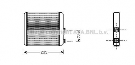OL6321 AVA COOLING Радиатор отопителя astra g/zafira +ac 98-05 (пр-во ava)