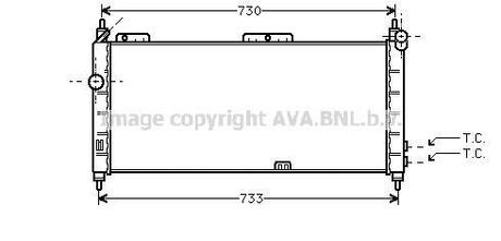 OLA 2203 AVA COOLING OL-TIG 94- Радиатор