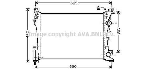 OLA2408 AVA COOLING Радиатор, охолодження двигуна