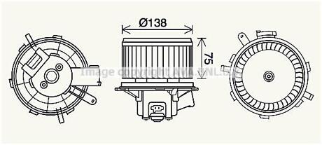 PE8406 AVA COOLING AVA CITROEN вентилятор салону Jumper, Fiat Ducato, Peugeot Boxer 06-