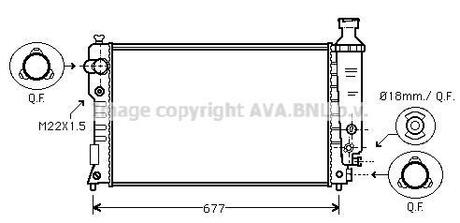 PEA2125 AVA COOLING Радиатор охлаждения двигателя PE 405 14/6/8/20 MT 92-96 (Ava)