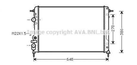 RTA2241 AVA COOLING Радиатор охлаждения renault megane (пр-во ava)