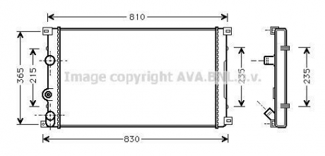 RTA2276 AVA COOLING Радиатор охлаждения двигателя MOVANO/MASTER D MT 98- (Ava)