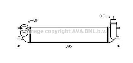 RTA4462 AVA COOLING Интеркулер RENAULT LAGUNA (2008) 2.0 DCI (вир-во AVA)