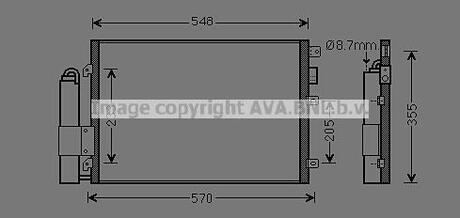 RTA5275D AVA COOLING Конденсор кондиционера CLIO/KANGOO (пр-во AVA)