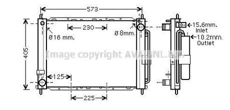 RTM500 AVA COOLING Радиатор охолодження RENAULT CLIO (2006) 1.6 (вир-во AVA)