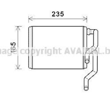 SUA6111 AVA COOLING AVA SUBARU Радиатор опалення IMPREZA 1.6, 2.0, 2.5 00-