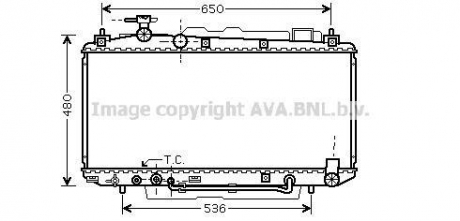 TO2301 AVA COOLING Радиатор охлаждения двигателя RAV4 20i AT +-AC 00 (Ava)