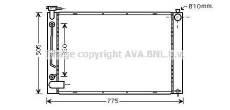 TO2343 AVA COOLING Радиатор, охолодження двигуна