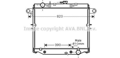 AVA Радіатор охолодження TOYOTA LAND CRUISER (1998) LAND CRUISER 100 4.2 TDI AVA COOLING TO2378