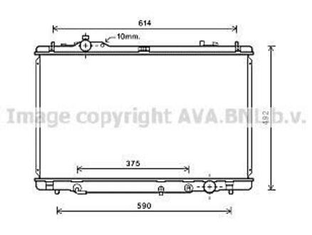 TO2615 AVA COOLING Радиатор, Система охолодження двигуна