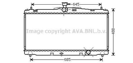 TO2650 AVA COOLING Радиатор охолодження TOYOTA CAMRY (2012) (вир-во AVA)