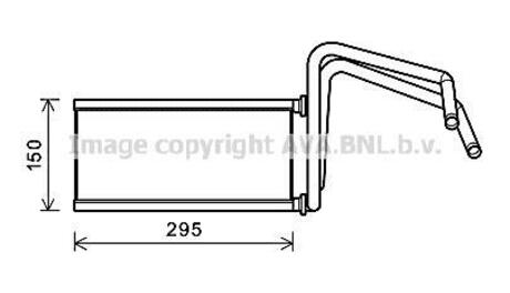 TO6714 AVA COOLING AVA TOYOTA Радиатор опалення FJ CRUISER 4.0 4WD 06-, LAND CRUISER PRADO 3.0, 4.0 02-