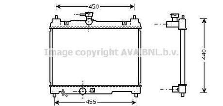 TOA2251 AVA COOLING Радиатор, охолодження двигуна