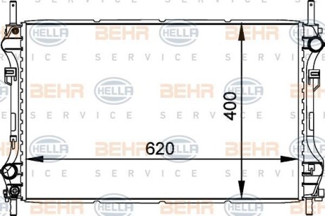 Радиатор FORD TRANSIT 2.0 2.4 00-14 Behr hella service 8MK 376 764-101