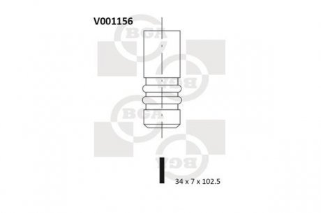 V001156 BGA Клапан двигуна