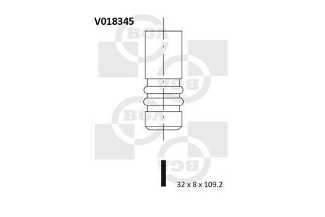 V018345 BGA Клапан випускний
