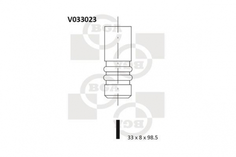 V033023 BGA Клапан головки блоку циліндрів двигуна