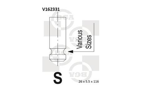 V162331 BGA Клапан випускний