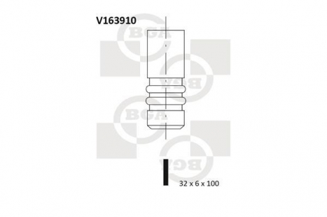 V163910 BGA Клапан впускной BMW 1 3 X1 X3 Z4