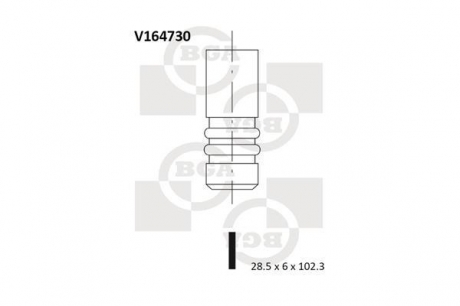 V164730 BGA Клапан головки блоку циліндрів