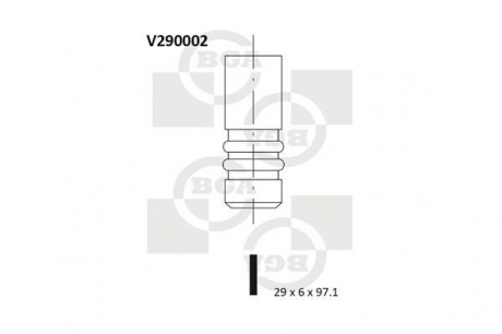 V290002 BGA Клапан головки блоку циліндрів двигуна