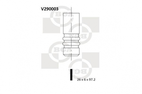 V290003 BGA Клапан головки блоку циліндрів двигуна