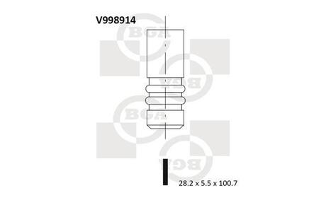 V998914 BGA Клапан двигуна
