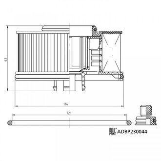 ADBP230044 BLUE PRINT Фільтр палива с ущільнюючим кільцем