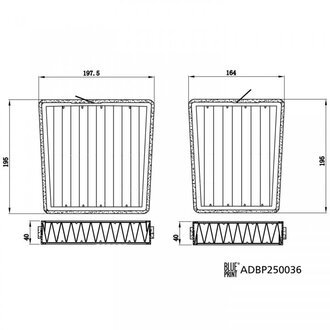 ADBP250036 BLUE PRINT Фільтр салону вугільний