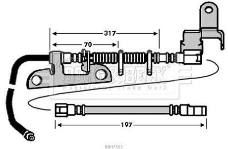 BBH7553 BORG & BECK Шлангопровод