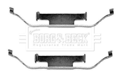 BBK1012 BORG & BECK Тормозные колодки (монтажний набір)