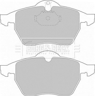 - Гальмівні колодки до дисків BORG & BECK BBP1444